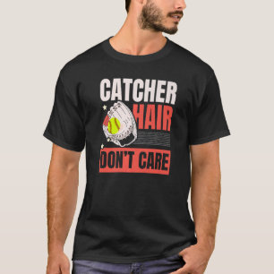 Catcher Hair Passen Sie dem Softball-Spielersport  T-Shirt