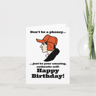 Catcher in the Rye Holden Caulfield Birthday  Karte
