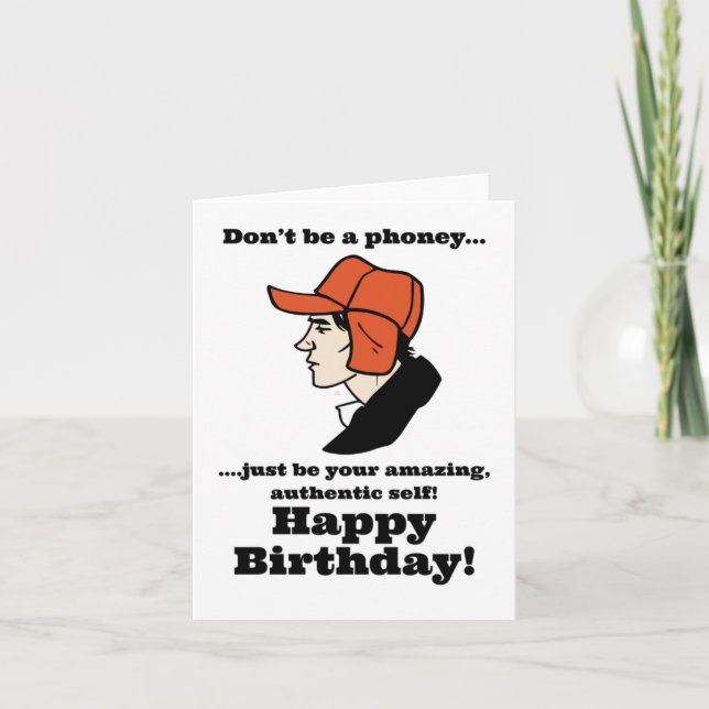 Catcher in the Rye Holden Caulfield Birthday  Karte (Vorderseite)