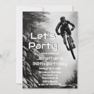 Catching Air - Mountain Bike Sketch Geburtstag Einladung