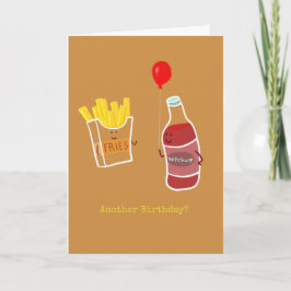 Catchup bietet einen Ballon für einige Pommes frit Karte