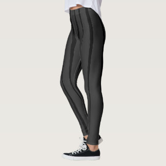 Catchy Black Fluent Flames Dark Gray Leggings