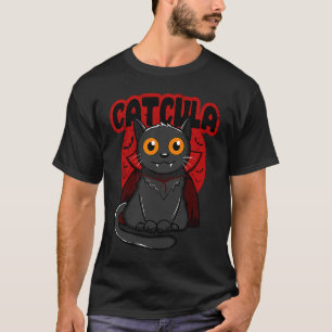 Catcula Halloween Kitty Dracula Vampir Katze T-Shirt