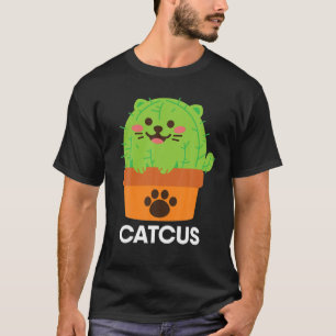 Catcus Cactus Cat Niedlich Funny Cat Mama Hallowee T-Shirt