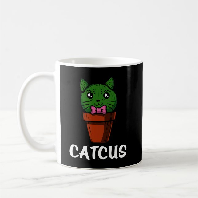 Catcus Funny Cactus Cat Niedlich Pet Kitten Kaffeetasse (Links)