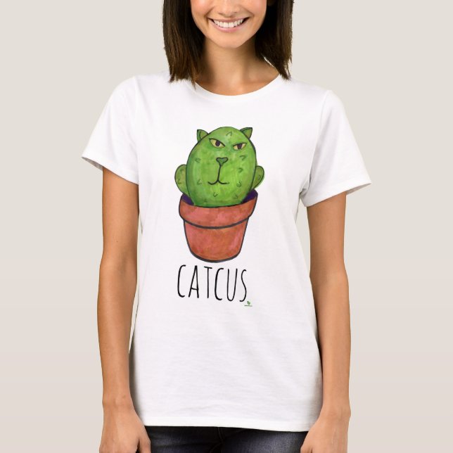 Catcus Funny Pet Cactus Cartoon T-Shirt (Vorderseite)