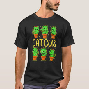 Catcus Women Mens Cactus Cat Pflanze Catus Pflanze T-Shirt