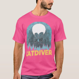 Catdiver - Funny Skydiver Cat Parachuting Skydivin T-Shirt