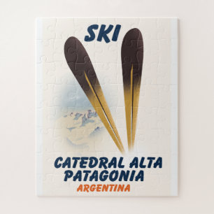 Catedral Alta Patagonia, Argentinien Skiposter Puzzle