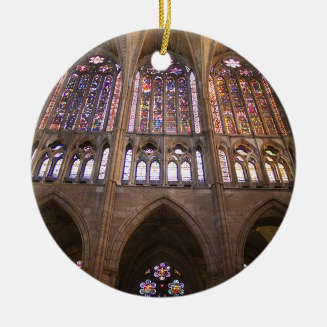 Catedral de Leon, Buntglasfenster Keramik Ornament (Vorne)