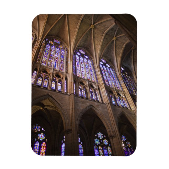 Catedral de Leon, Buntglasfenster Magnet (Vertikal)