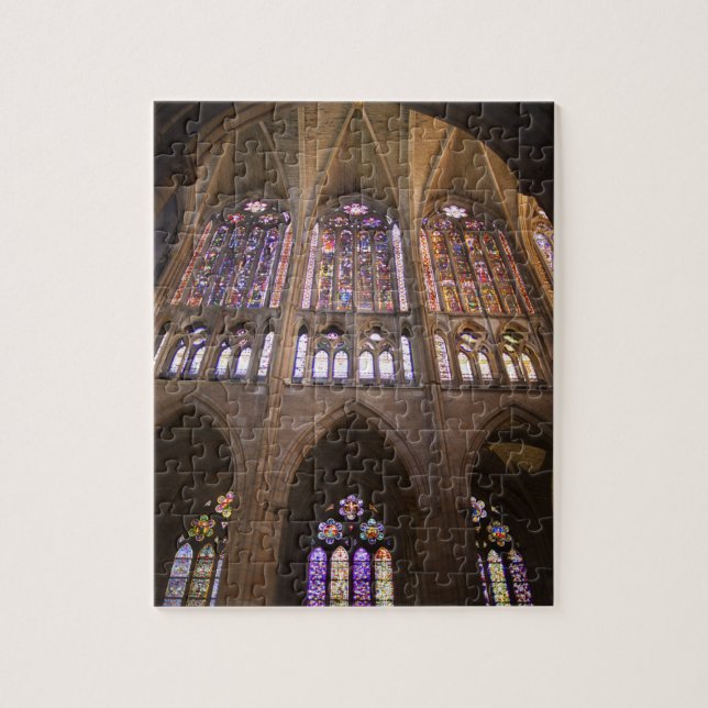 Catedral de Leon, Buntglasfenster Puzzle (Vertikal)