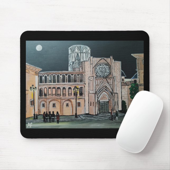 Catedral de Santa María Gemälde von Alfred Fox Mousepad (Mit Mouse)