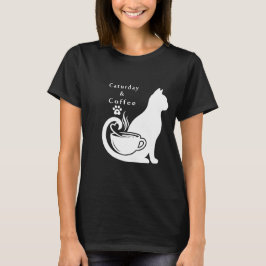 Caterday & Coffee Niedlich Cat and Coffee Lover's T-Shirt