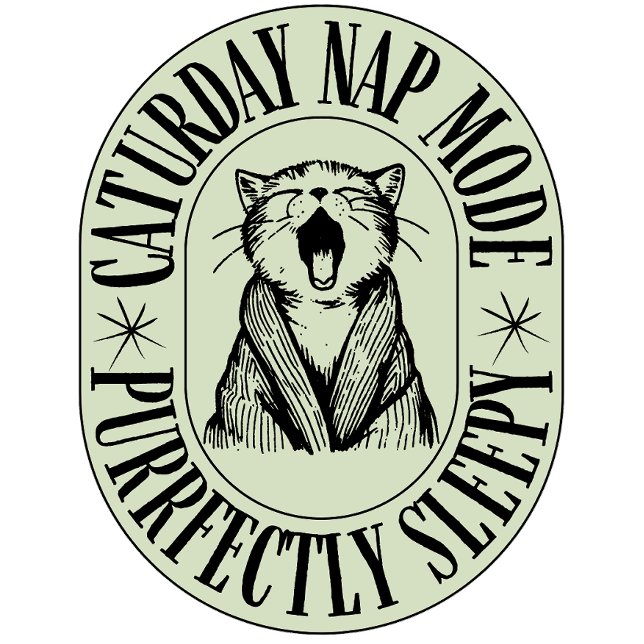 Caterday Nickerchen Mode - Zweckmäßig lustiger Cat T-Shirt (Caturday Nap Mode)