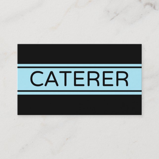 Caterer Strip Business Card Visitenkarte (Vorderseite)