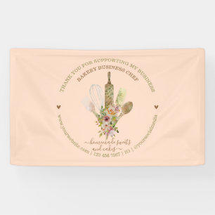 Catering Bäckerei Koch Rustikal Rosa Banner