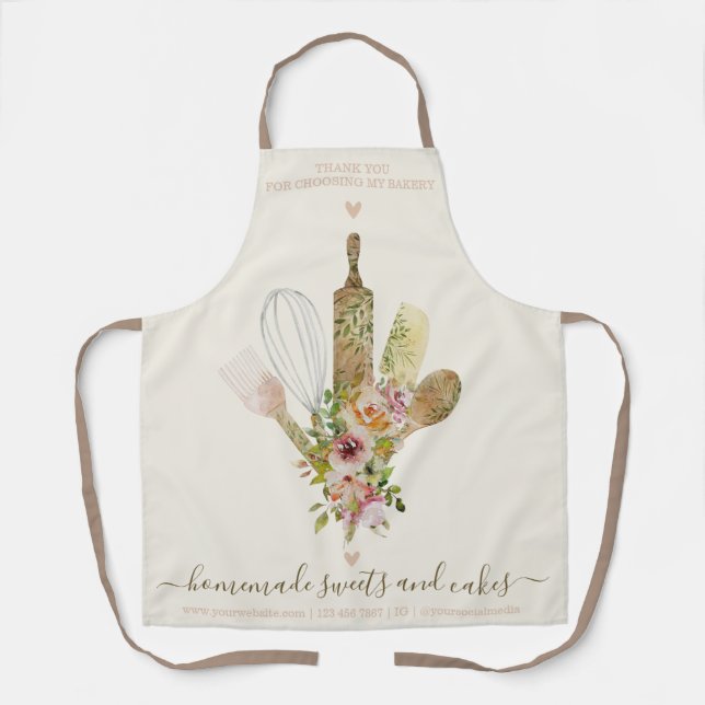 Catering Bäckerei Koch Rustikales Kochen Schürze (Vorderseite)