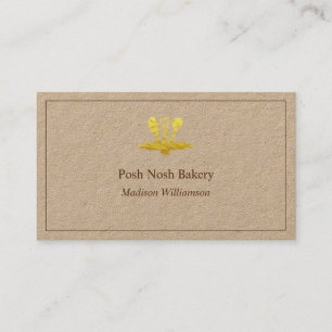 Catering Bäckerei Konditor  Kraftpapier Visitenkarte