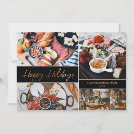 Catering Business Foto Collage Happy Holidays Feiertagskarte