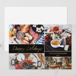 Catering Business Foto Collage Happy Holidays Feiertagskarte