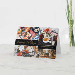 Catering Business Foto Collage Happy Holidays Hol Feiertagskarte