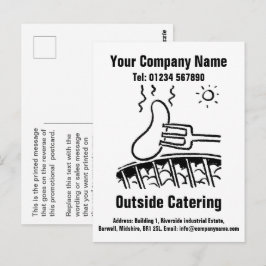 Catering-Cartoon-Design für die Personalisierung Postkarte