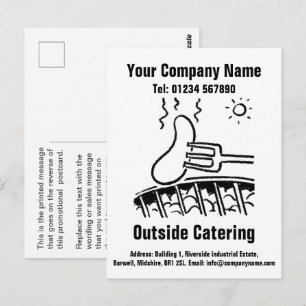 Catering-Cartoon-Design für die Personalisierung Postkarte