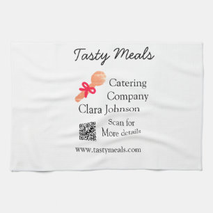 Catering-Dienstleistungen Name QR-Code Website Bäc Geschirrtuch