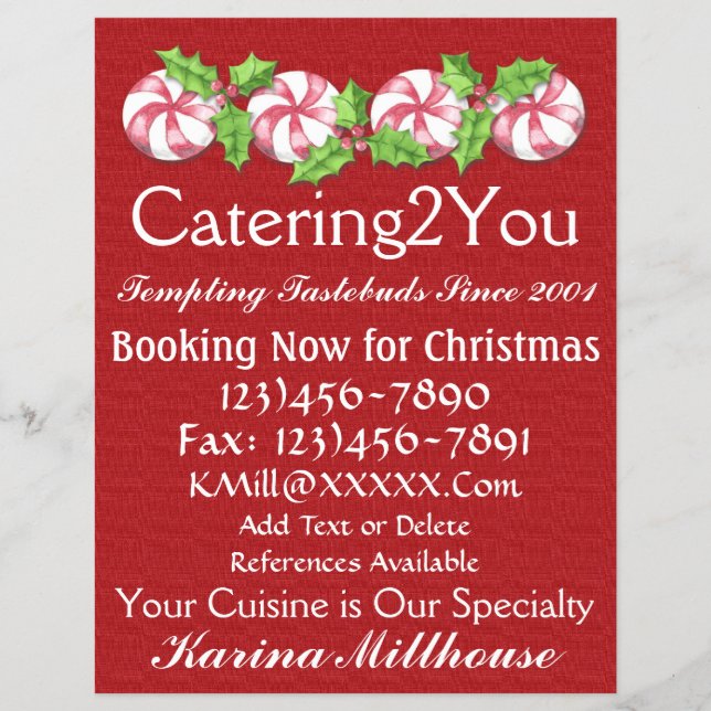Catering-Geschäfts-Flyer - SRF Flyer (Vorne)