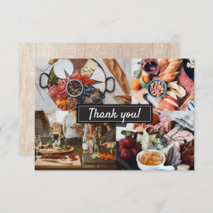 Catering Holz Foto Collage modern Danke