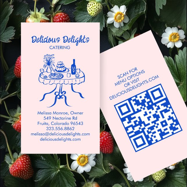 Catering Koch Event Planning Food Prep CUSTOM QR Visitenkarte (Catering Chef Event Planning Food Prep CUSTOM QR Business Card
)