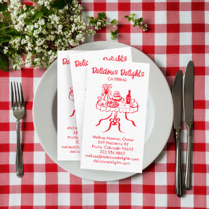 Catering Koch Event Planning Food Prep CUSTOM Visitenkarte