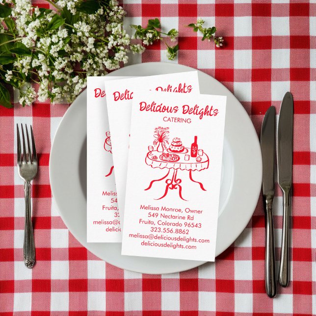 Catering Koch Event Planning Food Prep CUSTOM Visitenkarte (Catering Chef Event Planning Food Prep CUSTOM Business Card
)