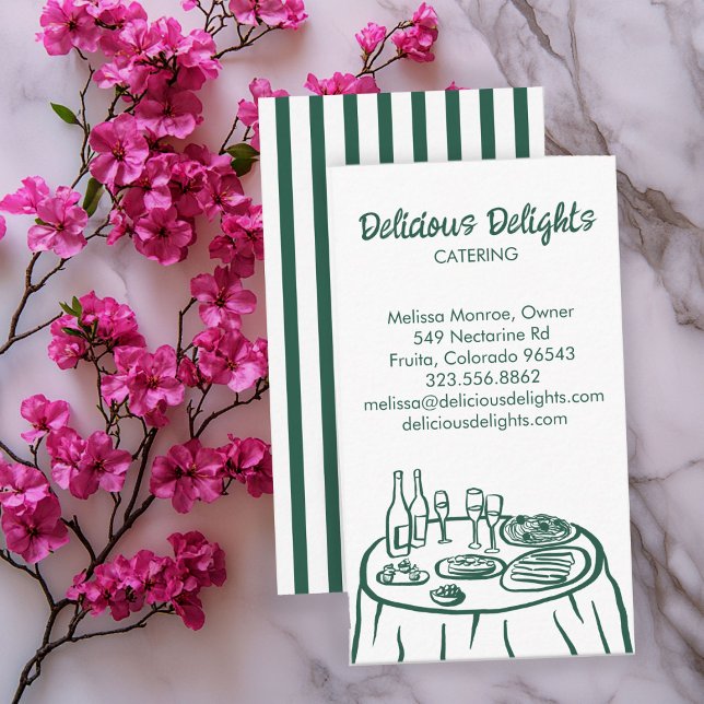 Catering Koch Event Planning Food Prep CUSTOM Visitenkarte (Catering Chef Event Planning Food Prep CUSTOM Business Card
)