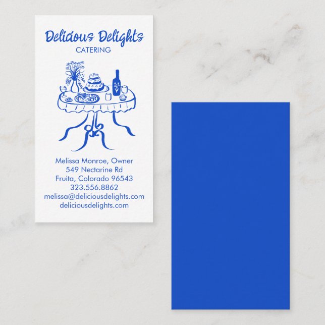 Catering Koch Event Planning Food Prep CUSTOM Visitenkarte (Vorne/Hinten)