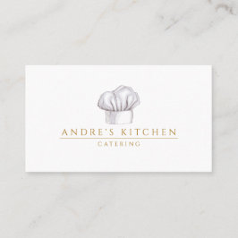 Catering Koch kulinarischer Aquarell Visitenkarte