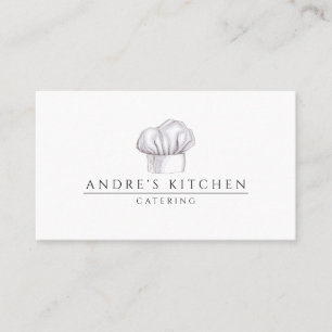 Catering Koch kulinarischer Aquarell Visitenkarte