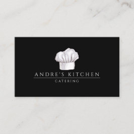 Catering Kulinarischer Koch mit schwarzem Hut Visitenkarte