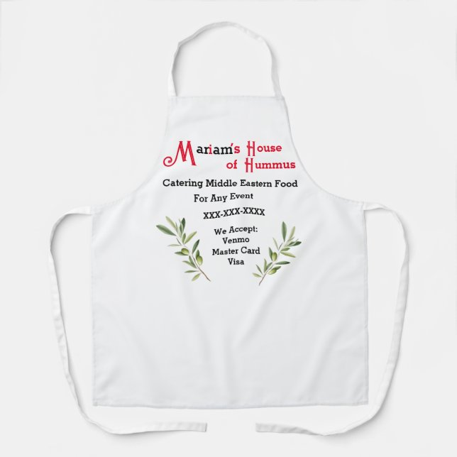 „Catering“ Latzhose Mittelgröße Schürze (Vorderseite)