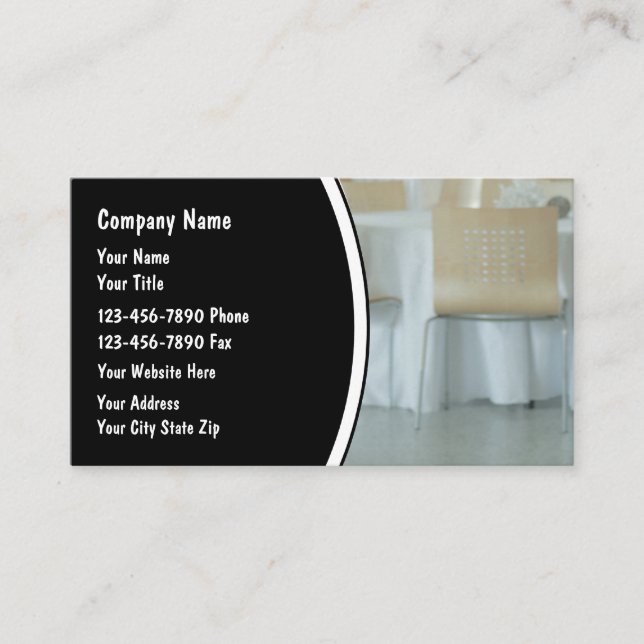 Catering Modern Business Cards Visitenkarte (Vorderseite)