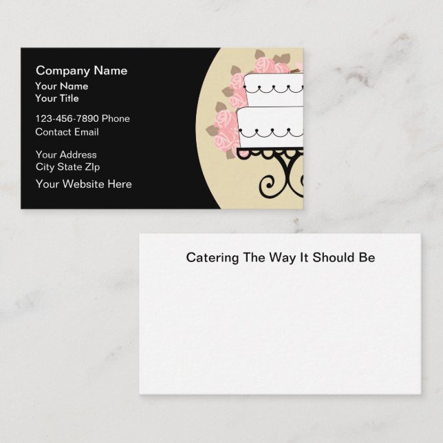 Catering Moderne neue Visitenkarten Visitenkarte (Vorne/Hinten)