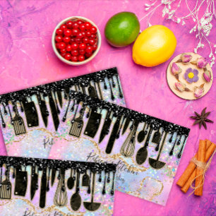 Catering Personal Koch Restaurant Schwarzer Tropfe Visitenkarte