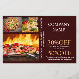 Catering-Service Deluxe Shop Italienische Pizza Flyer