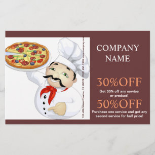 Catering-Service Deluxe Shop Italienische Pizza Flyer
