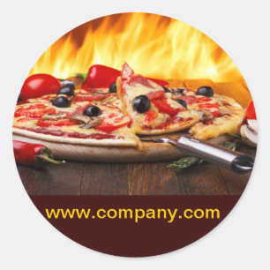 Catering-Service Deluxe Shop Italienische Pizza Runder Aufkleber