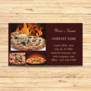 Catering-Service Deluxe Shop Italienische Pizza Visitenkarte