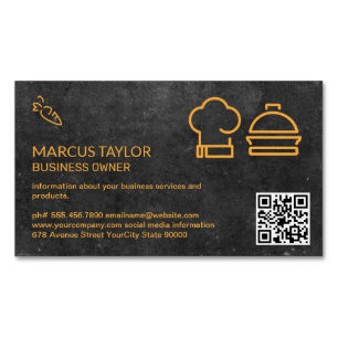 Catering Service   QR-Code Magnetische Visitenkarte