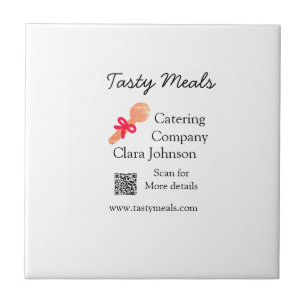 Catering Services fügen den Namen QR-Code Website  Fliese