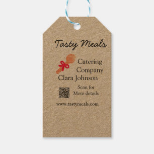 Catering Services fügen den Namen QR-Code Website Geschenkanhänger